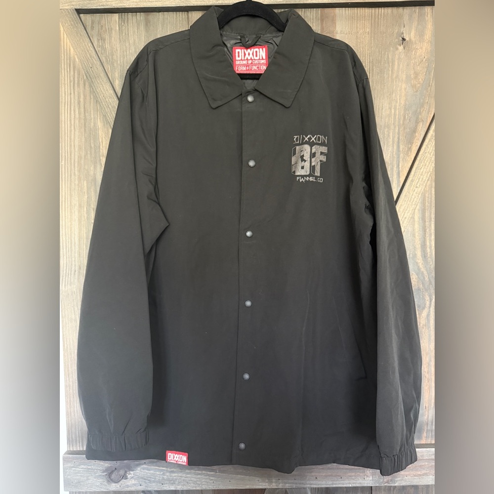 DIXXON JACKET MEN'S SIZE 2XL BLACK WITH SNAP BUTTONS AND POCKETS